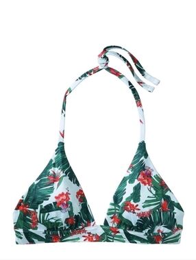M L ❤️VS Swim Halter PushUp Bikini Top Tropical Island Getaway
